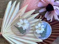 Image 4 of Larkspur and Capiz Shell Earrings