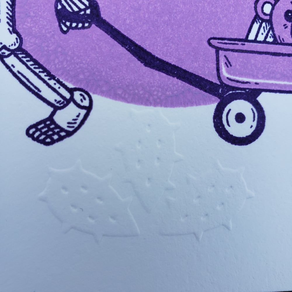 Wagon Ride Limited Edition Gocco Screenprint 