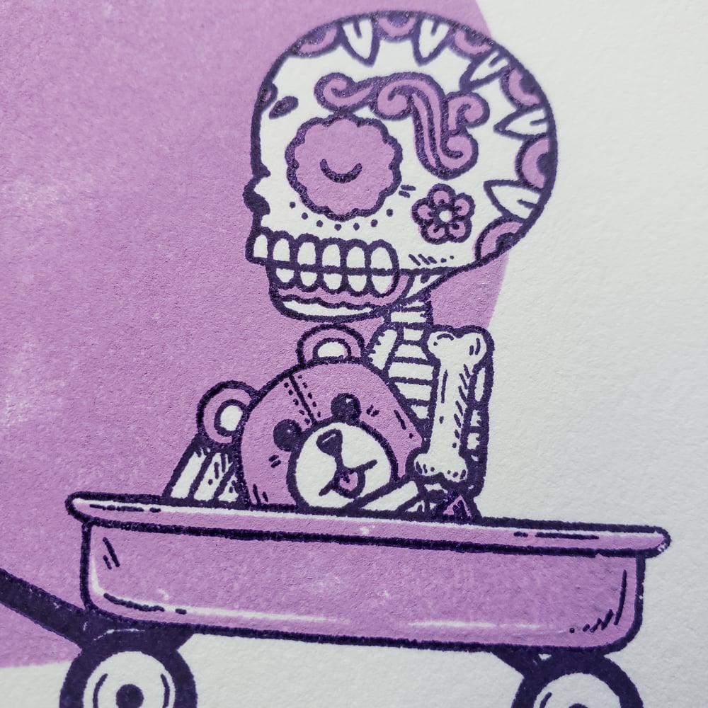 Wagon Ride Limited Edition Gocco Screenprint 