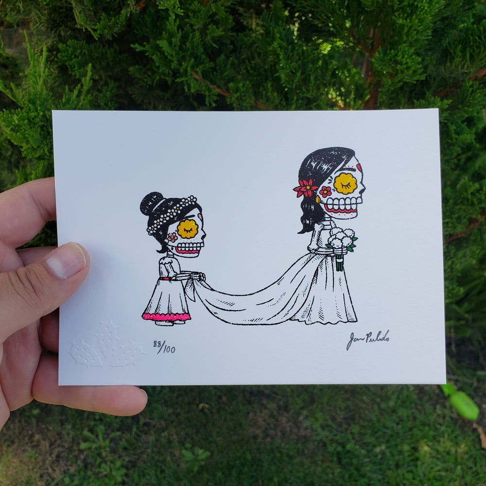 Here Comes The Bride Limited Edition Gocco Screenprint 