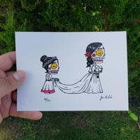 Image 1 of Here Comes The Bride Limited Edition Gocco Screenprint