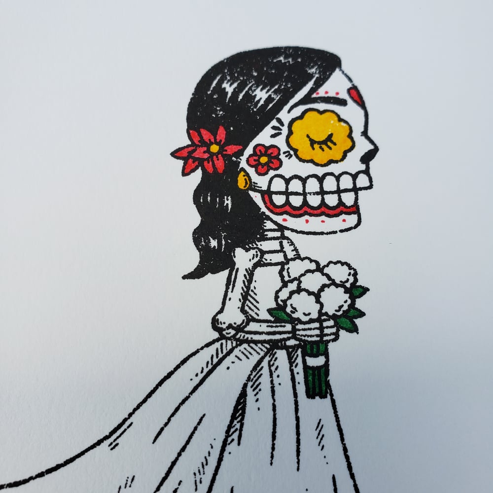 Here Comes The Bride Limited Edition Gocco Screenprint 