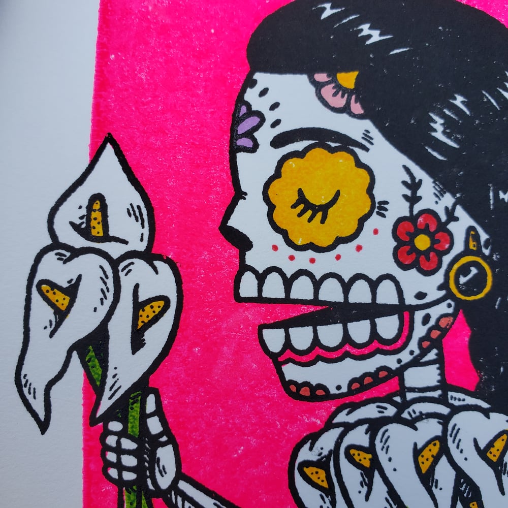 Flower Vendor Limited Edition Gocco Screenprint
