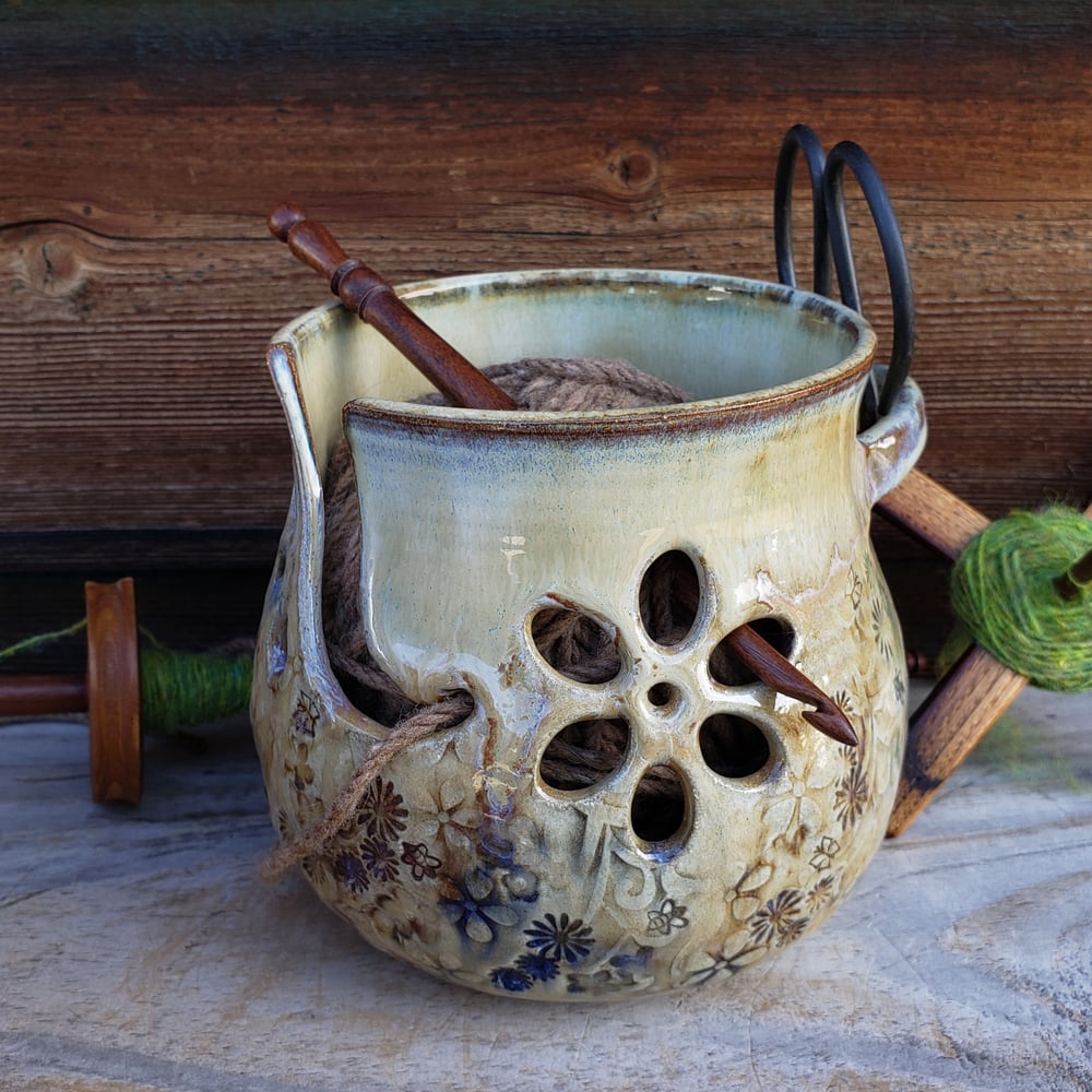 Image of Yarn Bowl/Crafter's Catch-all with Bonsai Snips: Mountain Flower Honey