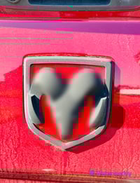 Image 5 of 2013-2018 RAM 1500/2500 Grille & Tailgate Emblem Inlay Combo!