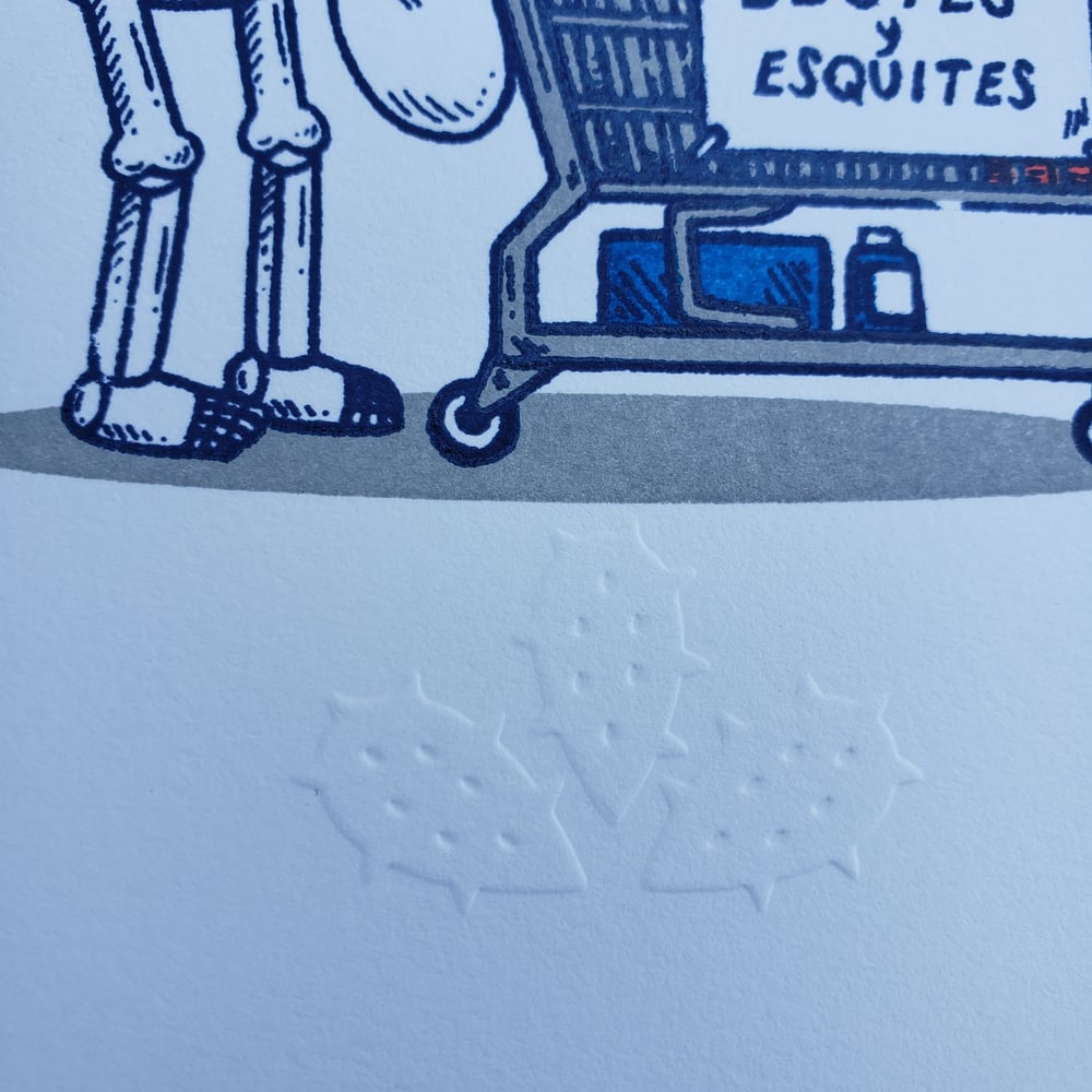 Elotero Calavera Limited Edition Gocco Screenprint