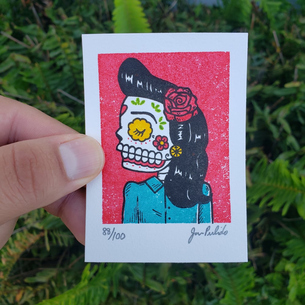 La Pachuca Limited Edition Gocco Screenprint ACEO 