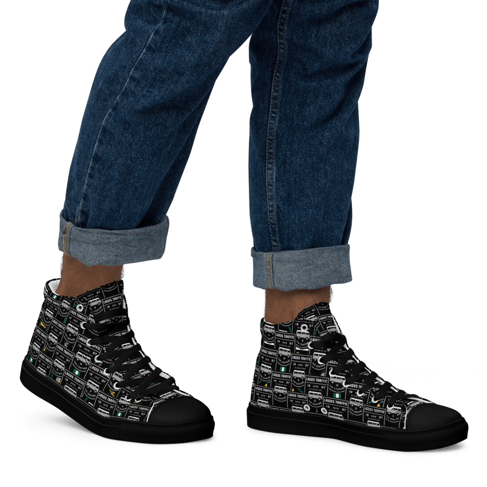 UPTOWN ELITE KICKS MEN'S HIGH TOP CANVAS (BLK/WHT)