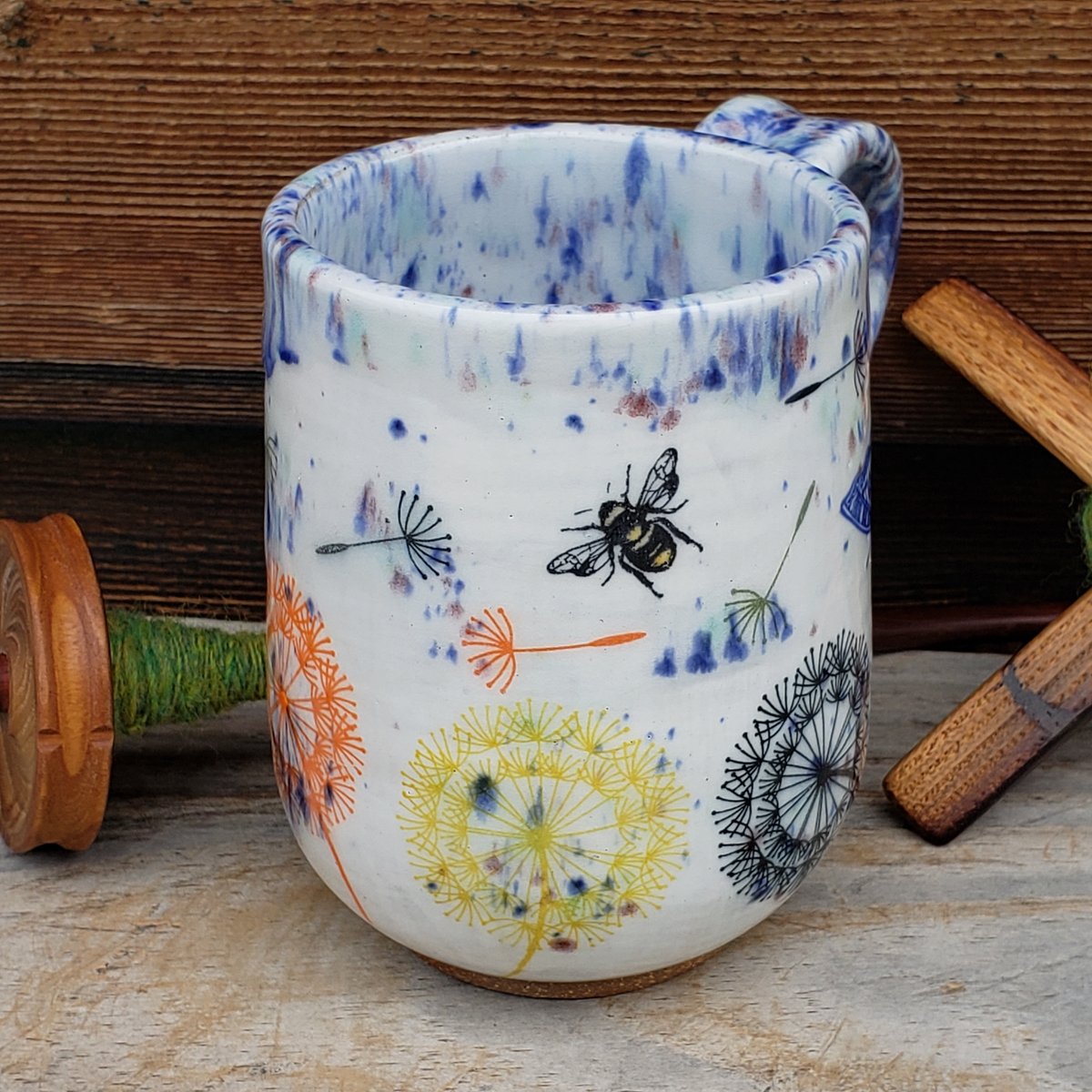 Image of Butterflies, Bees, and Wishpuffs Tall Mug 092023