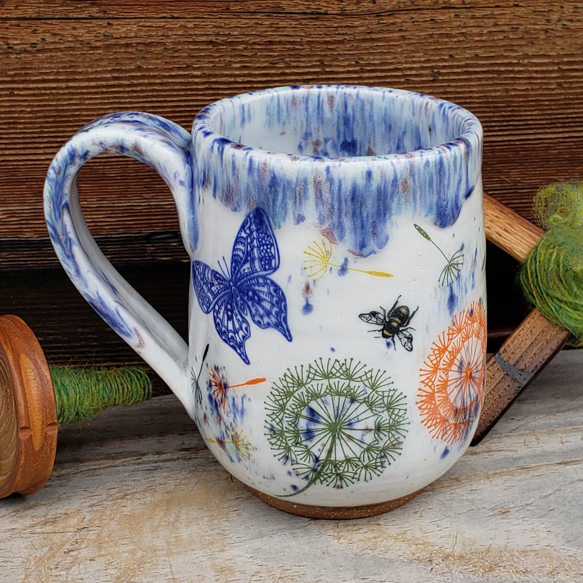 Image of Butterflies, Bees, and Wishpuffs Tall Mug 092023