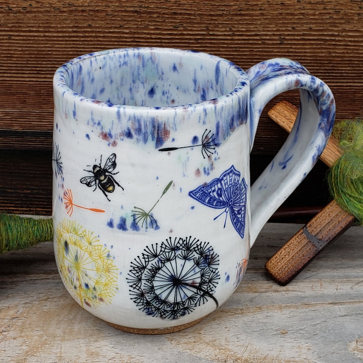 Image of Butterflies, Bees, and Wishpuffs Tall Mug 092023