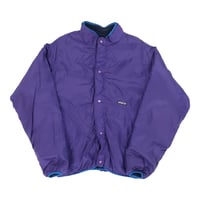 Image 2 of Vintage 90s Patagonia Glissade Reversible Fleece Jacket - Purple & Navy