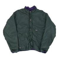 Image 2 of Vintage 90s Patagonia Glissade Reversible Fleece Jacket - Hunter Green & Purple 