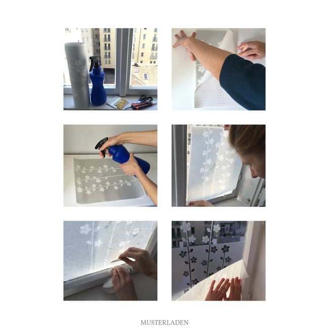 Fensterfolie mit Schmetterlingen und Libellen, Fensterdeko und Sichtschutz aus selbstklebender Folie