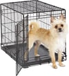 New World Pet Products Crate, Folding Metal Dog Crate, Black (B24)