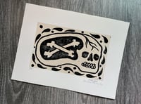 Image of Brain Skull Linoleum