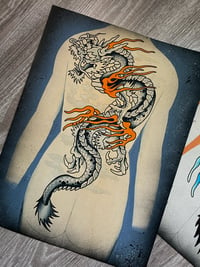 Image of Dragon back piece studies ORIGINALS