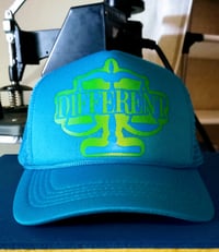 Image 3 of BLUE & GREEN "DIFFERENT" T-shirt + Hat Set 