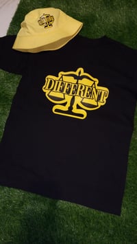 Image 3 of BLACK & YELLOW "DIFFERENT" T-shirt + Hat Set