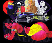 Image 2 of “Brickhouse and the galactic panther” Woven Blanket PREORDER