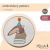 Embroidery pattern_ Anteater