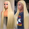 Blonde straight wig