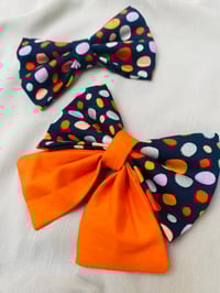 Image 2 of Navy Glitter Dots Sailor Bow / Bow Tie