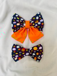 Image 1 of Navy Glitter Dots Sailor Bow / Bow Tie