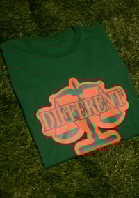 Image 2 of GREEN & ORANGE "DIFFERENT" Tshirt + Hat Set