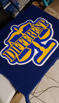 Image 2 of BLUE/YELLOW WHITE "DIFFERENT"⚖️ TSHIRT 