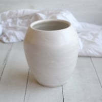 Image 2 of Simple Modern Matte White Vase, Handcrafted Pottery, Made in USA
