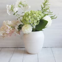 Image 3 of Simple Modern Matte White Vase, Handcrafted Pottery, Made in USA