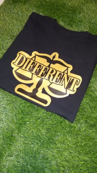 Image 1 of BLACK/GOLD "DIFFERENT"⚖️ TSHIRT 