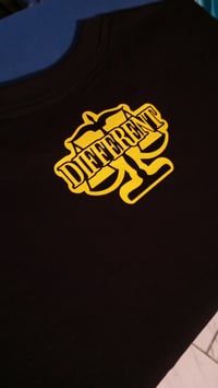 Image 2 of BLACK/YELLOW "DIFFERENT"⚖️ TSHIRT