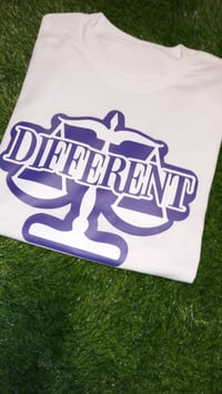 Image 1 of PURPLE/WHITE "DIFFERENT"⚖️ TSHIRT