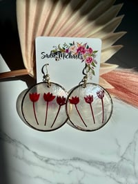 Image 5 of Jungle Flame on Capiz Shell Earrings