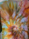 Spiraling Autumn Leaves - Ice Dye Long Sleeve Shirt - Unisex Large - Free Shipping