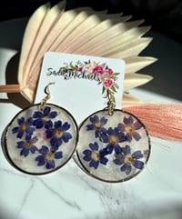 Image 3 of Verbena on Capiz Shell Earrings