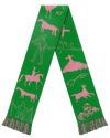 Hill Figures Scarf - Green and Rose