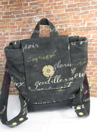 Image 1 of French Script Backpack Bag