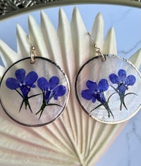 Image 1 of Lobelia on Capiz Shell Earrings
