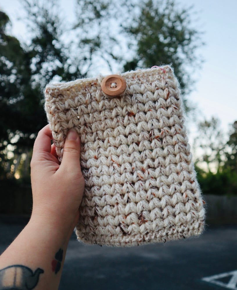 Image of Puff Stitch Crochet Book/Kindle Sleeve (available with a feltie!)