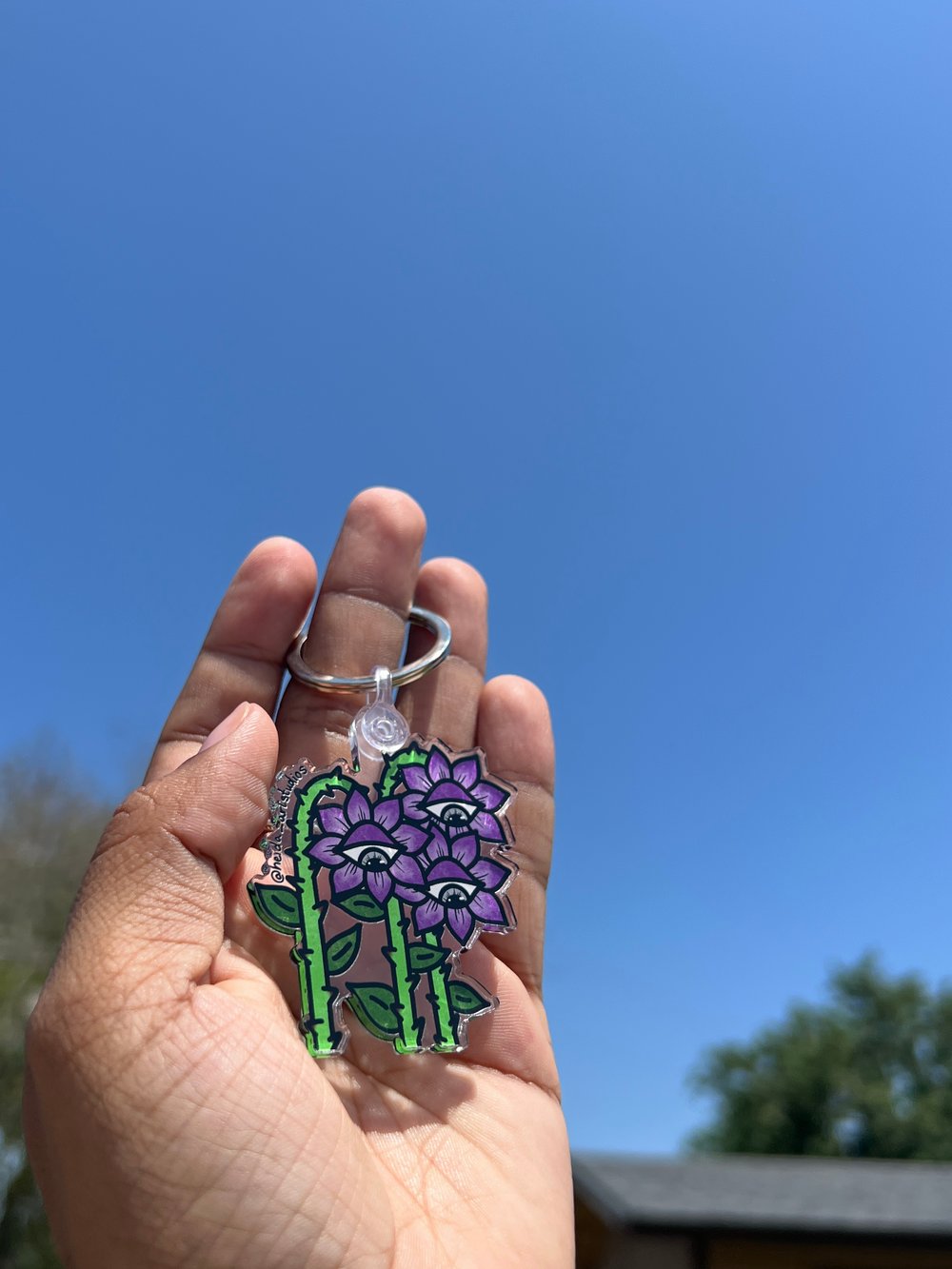 Image of Sad Flowers Keychain