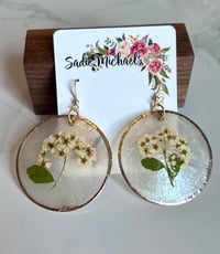 Image 3 of Bridal Wreath on Capiz Shell Earrings