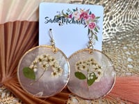 Image 4 of Bridal Wreath on Capiz Shell Earrings