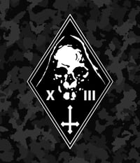 Death Worship Large Reaper Skull 6X3.75 Inch Sticker