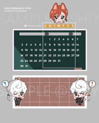 Image 3 of FFXIV SLIDING CALENDAR - SCHOOL EDITION