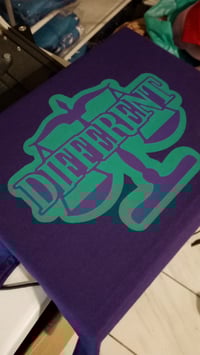Image 2 of PURPLE/AUQA MARINE "DIFFERENT"⚖️ TSHIRT