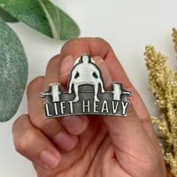 Image 4 of LIFT HEAVY Antique Silver Pin
