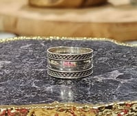 Image 1 of Bali Rope Polished Wide Thumb Ring